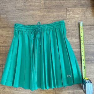 Lacoste Women's Green Pleated Skater Skirt
